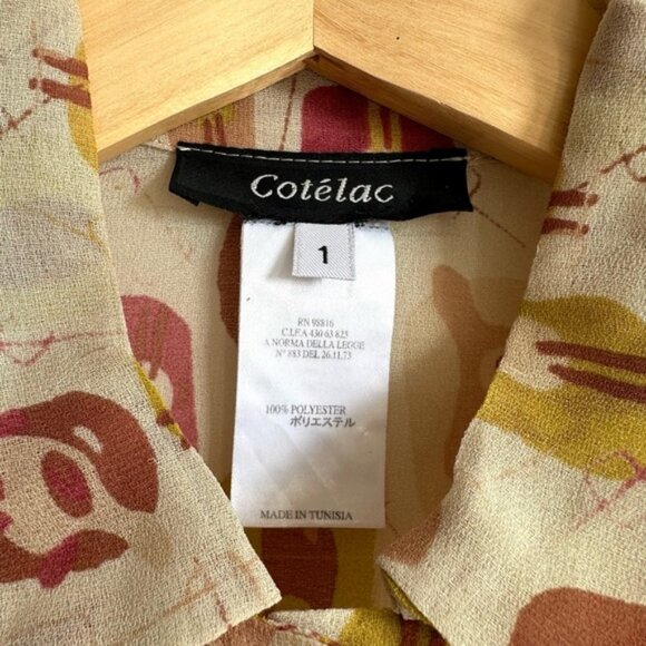 Cotelac Blouse button shirt pleated Small XS - Picture 2 of 12